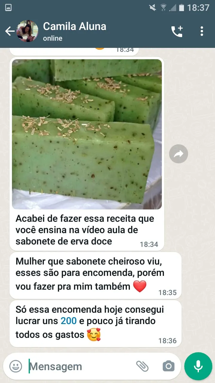Depoimento de aluna 1